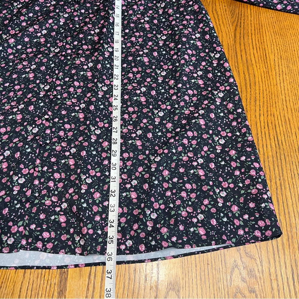 English Factory Black Floral Shift Dress with Pink Flowers - Picture 12 of 16